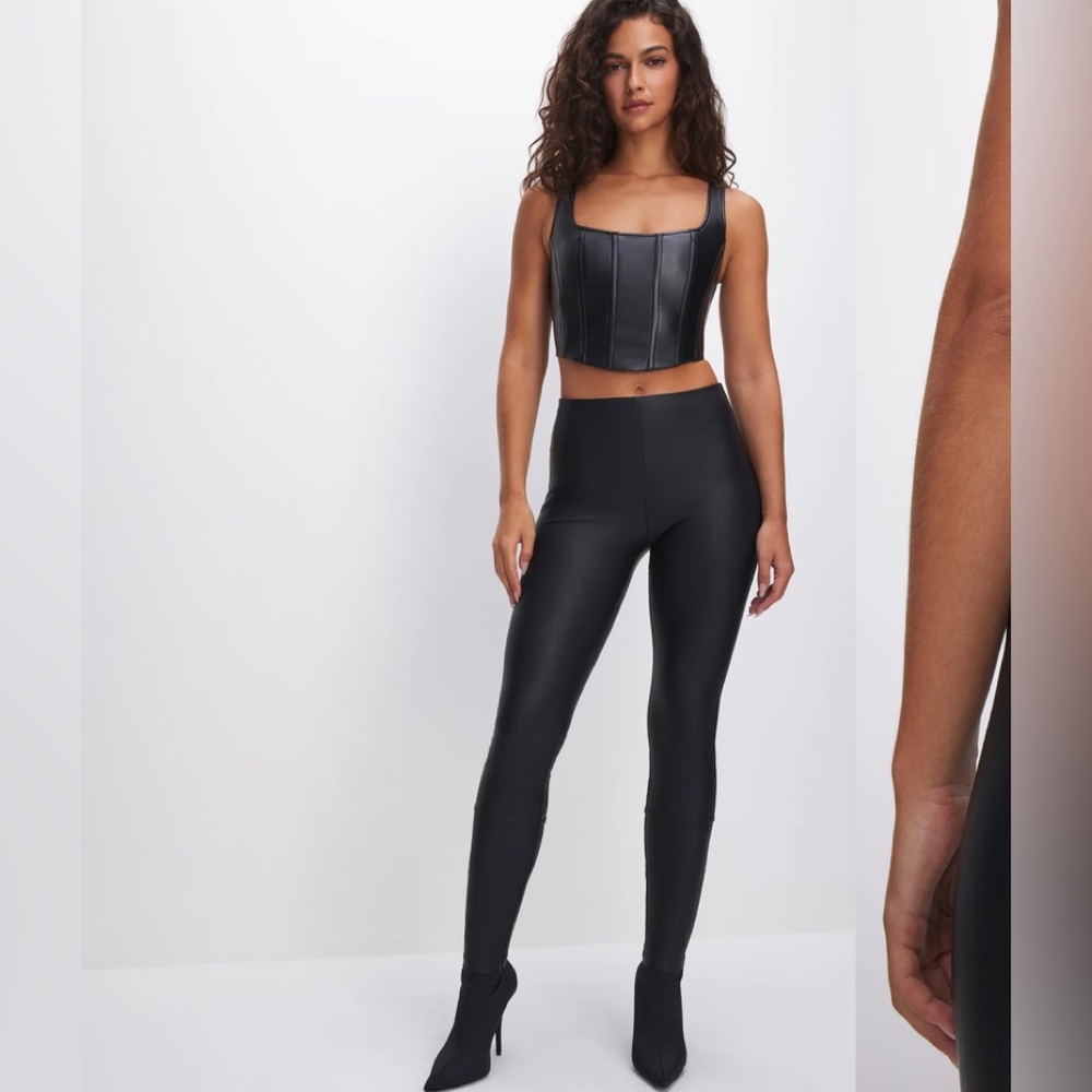 New Good American Faux Leather Leggings
